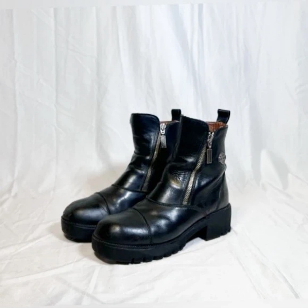 Harley-Davidson Black Heeled Boots